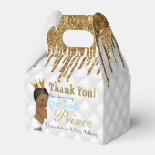 Extravagant White|Gold Tropfen Glitzer Royal Afric Geschenkschachtel (Rückseite)