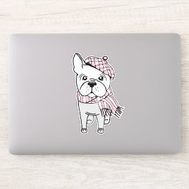 Extravagant Winter French Bulldog Vinyl Sticker