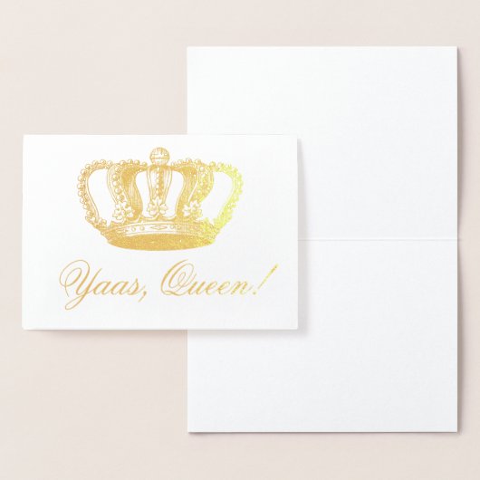 Extravagant Yaas Queen Fabulous Gold Foil Crown Folienkarte (Anzeige)