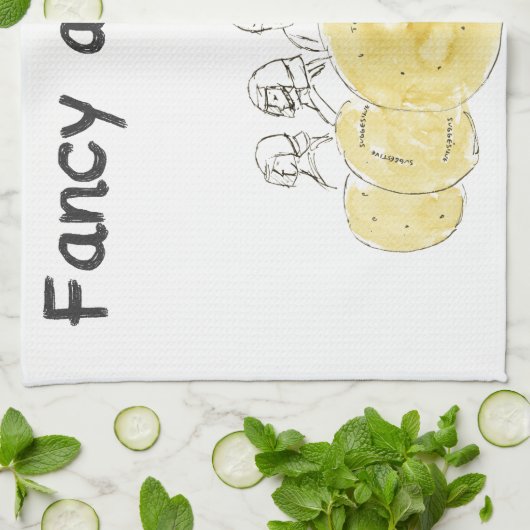 Extravagante a Cuppa Funny Biscuit Küchentuch (Gefaltet)