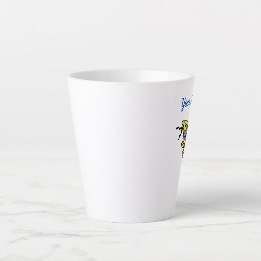 Extravagante Abstrakte Fische Helle Scales Flossen Milchtasse (Vorderseite)