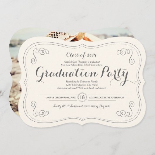 Extravagante Affäre Grad Party Einladung (Vorne/Hinten)