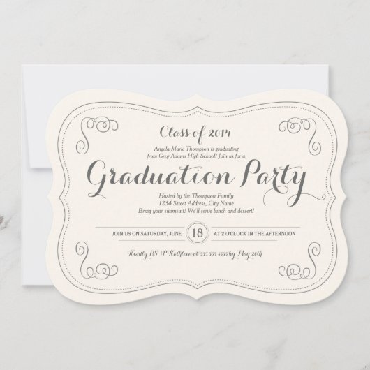 Extravagante Affäre Grad Party Einladung (Vorderseite)