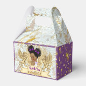 Extravagante afrikanische Prinzessin in Lila und m Geschenkschachtel (Rückseite)