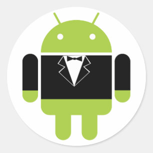Extravagante Android-Aufkleber Runder Aufkleber