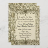 Extravagante antike Musik-Hochzeits-Einladung Einladung (Vorne/Hinten)