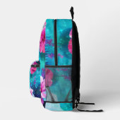 Extravagante Aquamarine und rosa Aquarellfarben Hi Bedruckter Rucksack (Rechts)