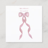 Extravagante Aquarellfarbe Rosa Bauch QR-Code Sozi Quadratische Visitenkarte (Vorderseite)