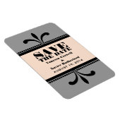Extravagante Art Deco Speichern des Datumsmagazins Magnet (Rechte Seite)