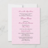 Extravagante Ball Gown Quinceanera Einladung (Rosa (Rückseite)