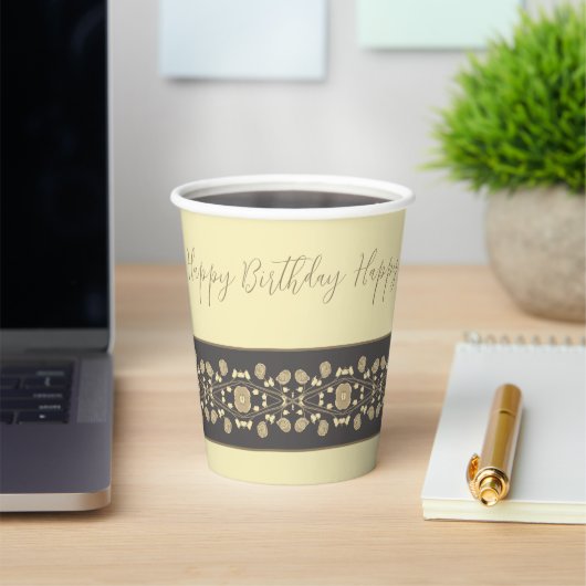 Extravagante Beige und Creme Pappbecher (InSitu)