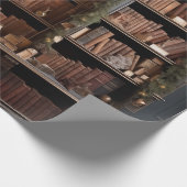 Extravagante Bibliotheksbücher Geschenkpapier (Ecke)