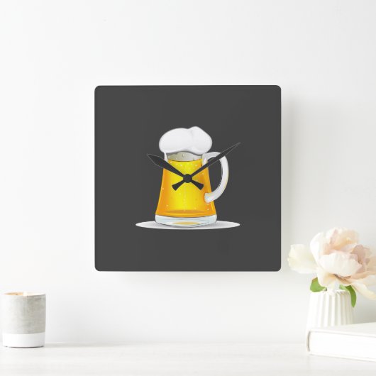 Extravagante Bier-Uhr Quadratische Wanduhr (Zuhause)
