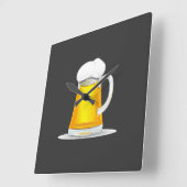 Extravagante Bier-Uhr Quadratische Wanduhr (Winkel)