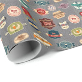 Extravagante Biermarken Geschenkpapier (Rolleneckpunkt)