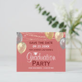 Extravagante Bildungspartei Save the Date Einladun (Stehend Vorderseite)