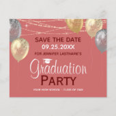 Extravagante Bildungspartei Save the Date Einladun (Vorderseite)