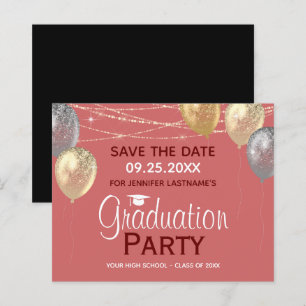 Extravagante Bildungspartei Save the Date Einladun