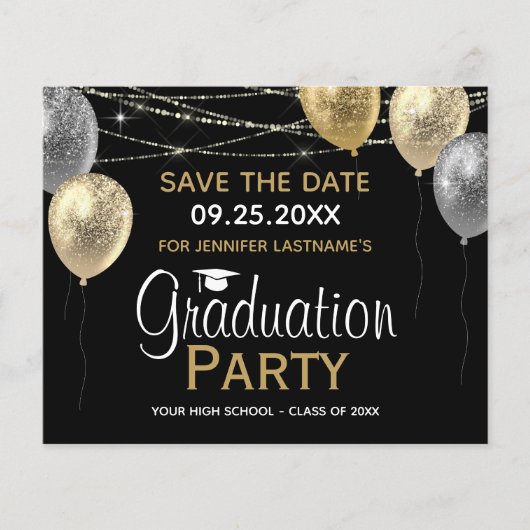 Extravagante Bildungspartei Save the Date Einladun (Vorderseite)