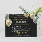 Extravagante Bildungspartei Save the Date Einladun Einladung (Stehend Vorderseite)