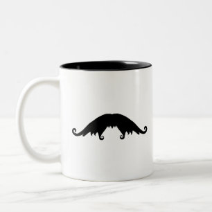 Extravagante Black Mustache Zwei-Tone-Kaffee-Tasse Zweifarbige Tasse