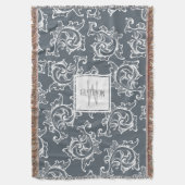 Extravagante Blätter mit weißem Scrollbild - Perso Decke (Vorderseite Vertikal)