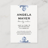 Extravagante blaue Elemente Visitenkarte (Vorderseite)