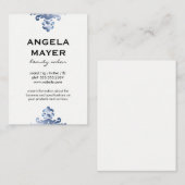 Extravagante blaue Elemente Visitenkarte (Vorne/Hinten)