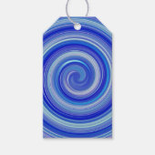 Extravagante Blauspirale Geschenkanhänger (Vorderseite)