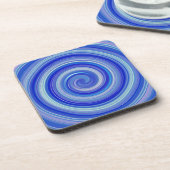 Extravagante Blauspirale Getränkeuntersetzer (Linke Seite)