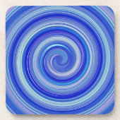 Extravagante Blauspirale Getränkeuntersetzer (Vorderseite)