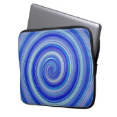 Extravagante Blauspirale Laptopschutzhülle (Vorderseite Links)