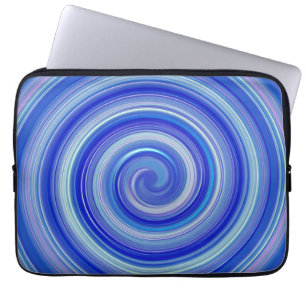 Extravagante Blauspirale Laptopschutzhülle