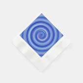 Extravagante Blauspirale Serviette (Ecke)