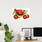 Extravagante Blume Cart Poster (Heimbüro)