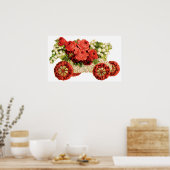 Extravagante Blume Cart Poster (Küche)