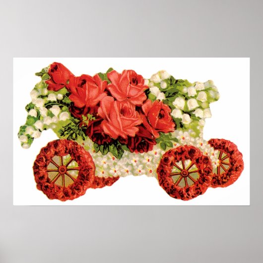 Extravagante Blume Cart Poster (Vorne)