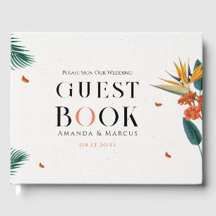 Extravagante Blume Hochzeit Gästebuch