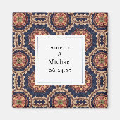 Extravagante Blume und Star-Formen-Muster Save the Magnet (Vorne)