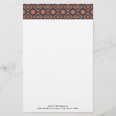 Extravagante Blume und Sternen-Muster Briefpapier (Vorderseite)