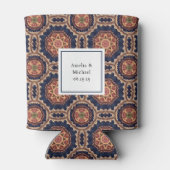 Extravagante Blume und Sternen-Muster Hochzeit Dosenkühler (Rückseite)