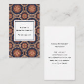 Extravagante Blume und Sternen-Muster Visitenkarte (Vorne/Hinten)