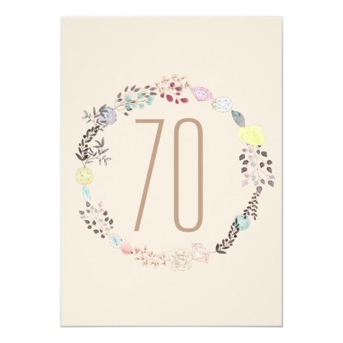 Extravagante Blumen Und Diamant 70 Geburtstag Einladung Meine Einladungskarten De