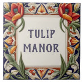 Extravagante Blumenbezeichnungen Schild Plaque Fliese (Vorderseite)