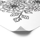 Extravagante Blumenfarbgestaltung Poster (Ecke)