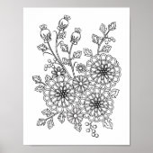 Extravagante Blumenfarbgestaltung Poster (Vorne)