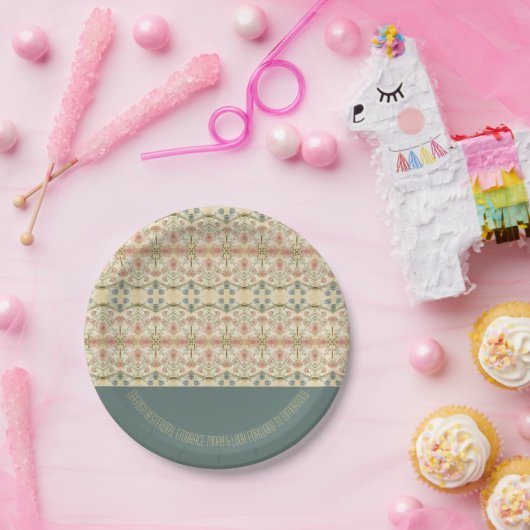 Extravagante Blumenfeier Pappteller (Party)