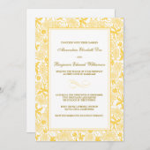 Extravagante Blumengelbe Hochzeit Einladung (Vorne/Hinten)