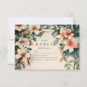 Extravagante Blumenhochzeit RSVP Karte (Vorderseite)
