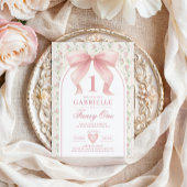 Extravagante Blush Bow eine Liebe Shack 1. Geburts Einladung